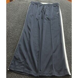 VTG Nike Track Pants Mens XL Black White Side Stripe Warm Up Athletic Orange Tag